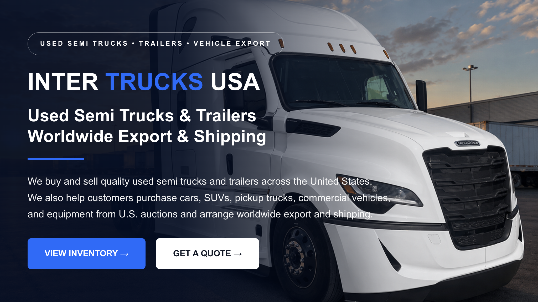 InterTrucksUSA website design